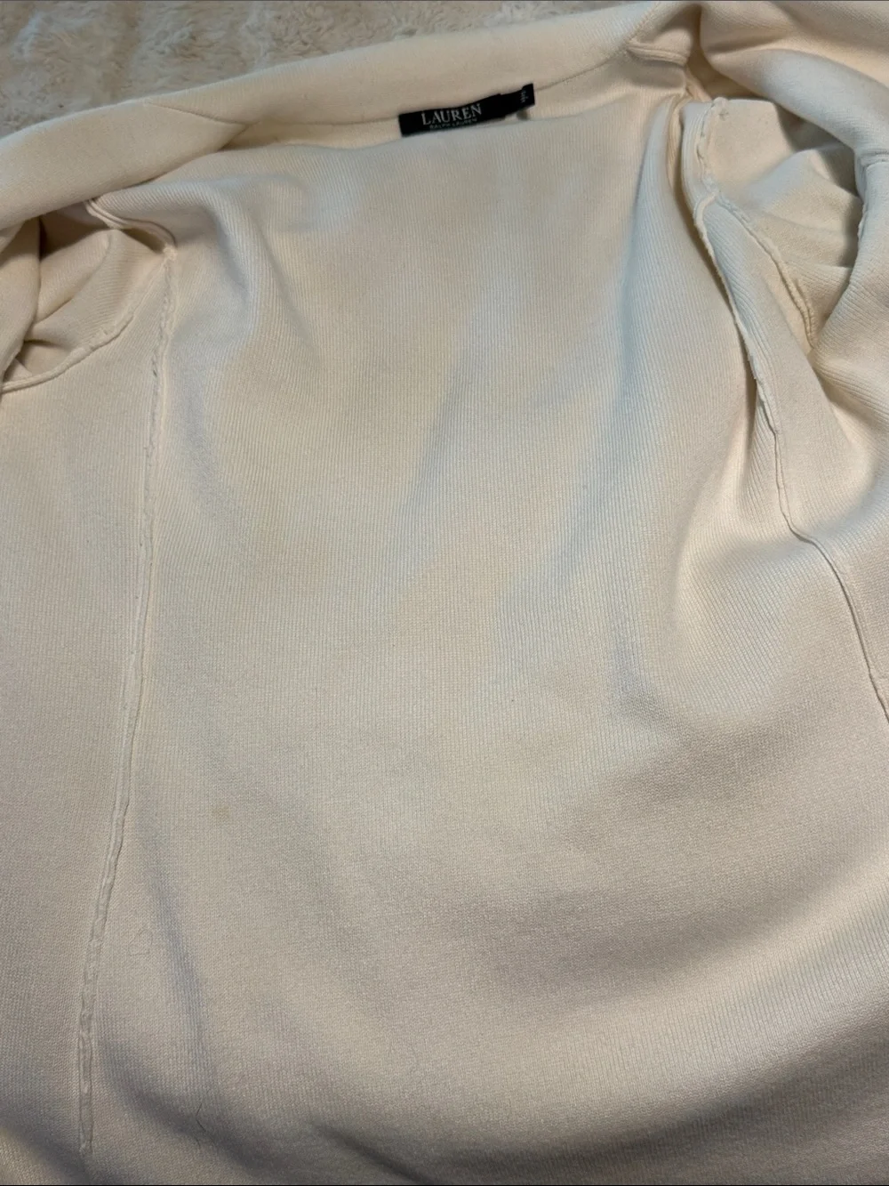 Lauren Ralph Lauren White Blazer with Black Piping and Embellished Crest - Picture 10 of 10